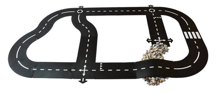 WAY TO PLAY TOYS  Circuit De Voiture Flexible Ring Road - Les Petits