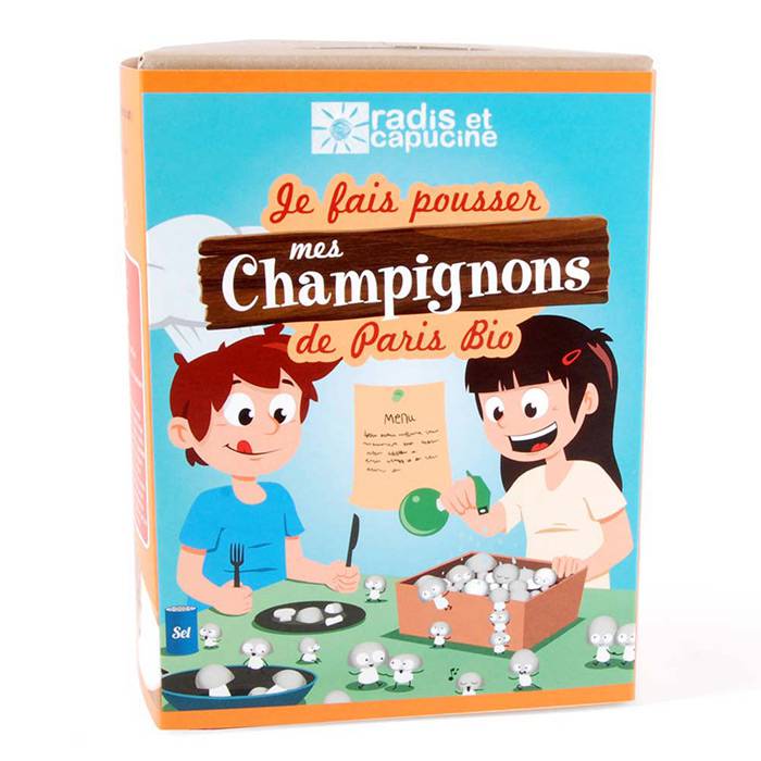 Radis et Capucine - Kit De Culture Champignons De Paris Bio - Fond